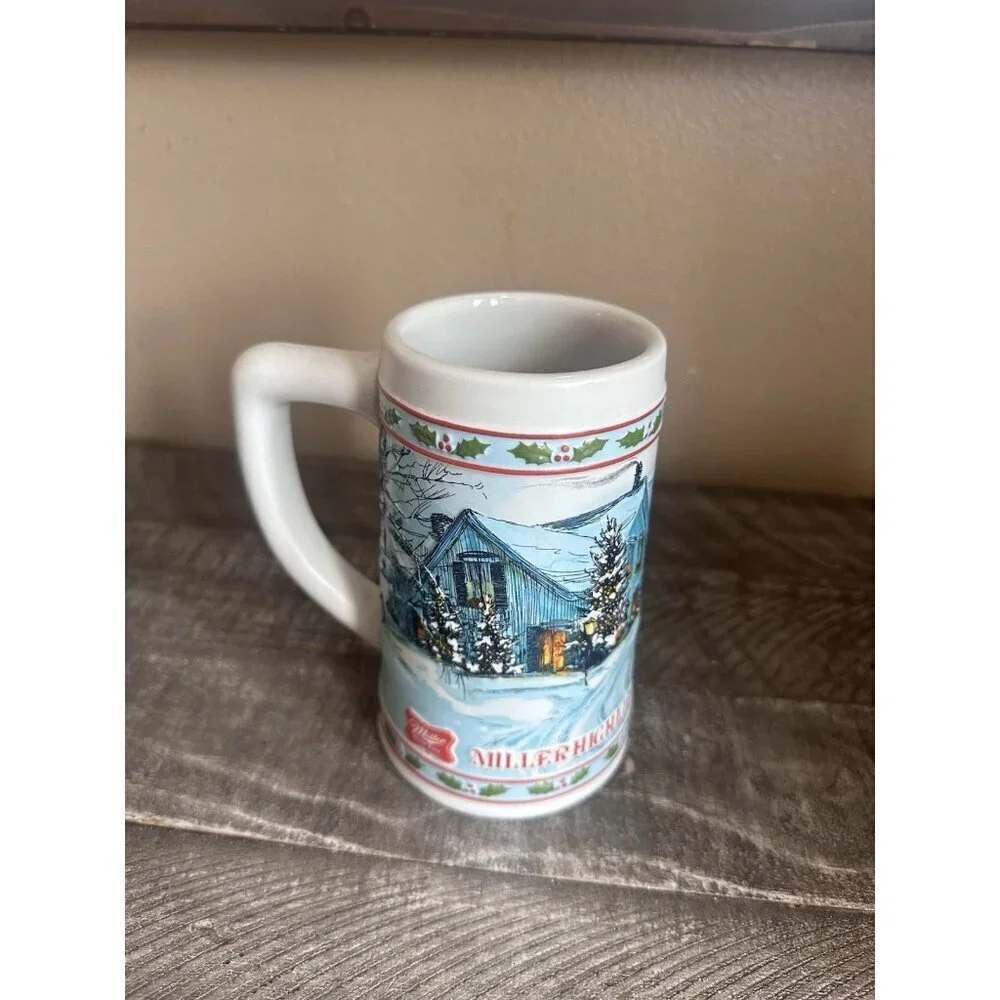 Vintage Miller High Life Collector Series Holiday Christmas Beer Mug Stein